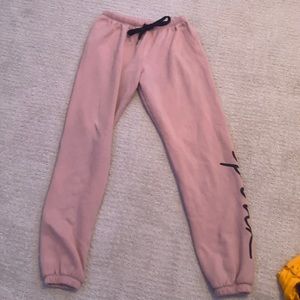 pink victoria’s secret blush sweatpants
